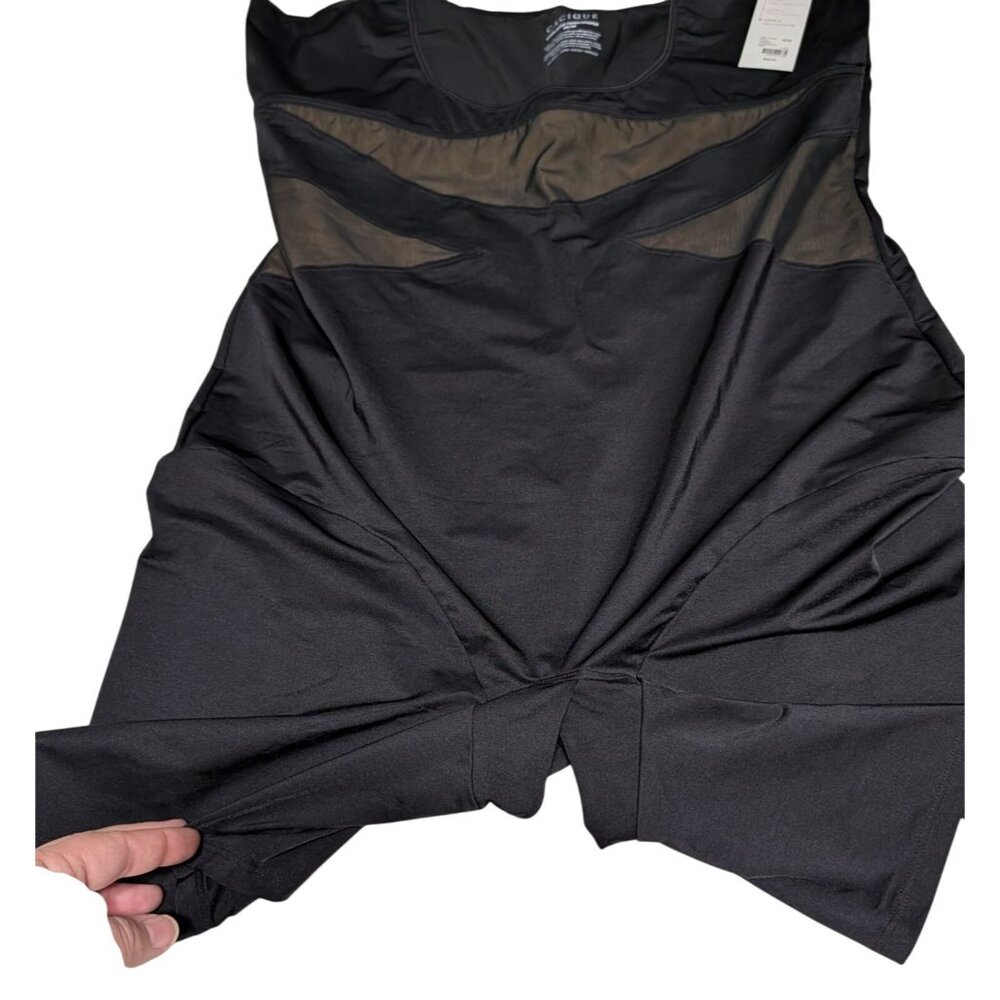 Cacique Open-Bust Thigh Shaper 26/28 Black Nylon Spandex Level 3 Max Contouring - Picture 5 of 16